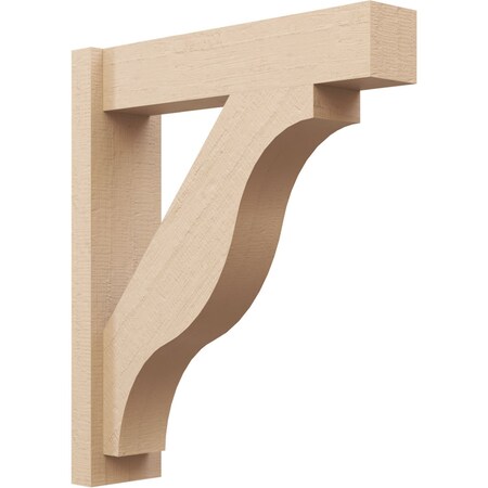 Ekena Millwork 6-in W x 24-in D x 28-in H Funston Block Rough Cedar Woodgrain TimberThane Outlooker, Primed Tan OUTUR060X24X28FST44RCPR